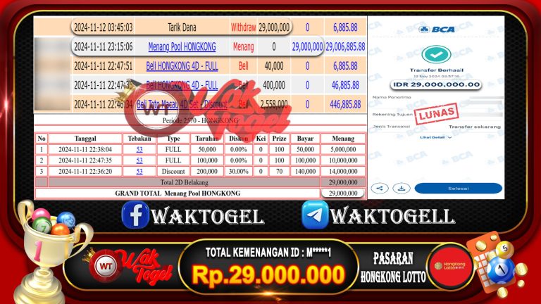 BUKTI PEMBAYARAN HONGKONG LOTTO WAKTOGEL