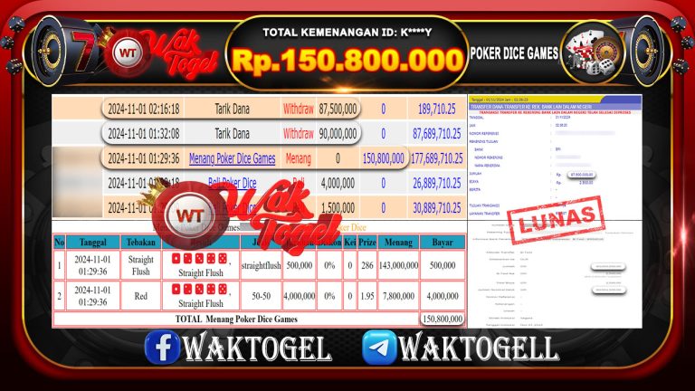 BUKTI PEMBAYARAN POKER DICE GAMES WAKTOGEL