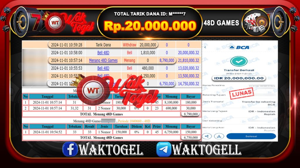 BUKTI PEMBAYARAN CASINO WAKTOGEL