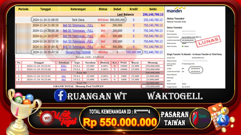 BUKTI PEMBAYARAN TAIWAN WAKTOGEL