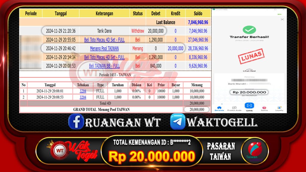 BUKTI PEMBAYARAN TAIWAN WAKTOGEL