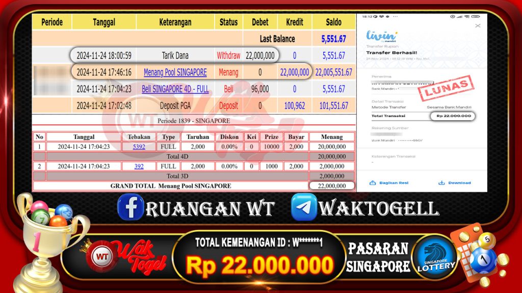 BUKTI PEMBAYARAN SINGAPORE WAKTOGEL