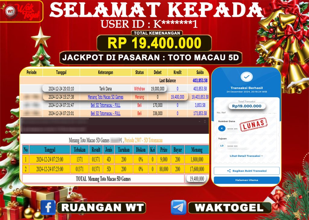 BUKTI PEMBAYARAN TOTO MACAU 5D WAKTOGEL