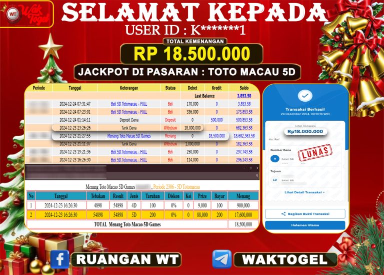 BUKTI PEMBAYARAN TOTO MACAU 5D WAKTOGEL