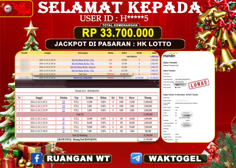 BUKTI PEMBAYARAN HONGKONG LOTTO WAKTOGEL