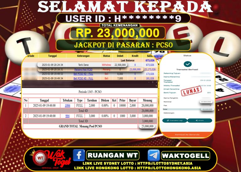 BUKTI PEMBAYARAN PCSO WAKTOGEL