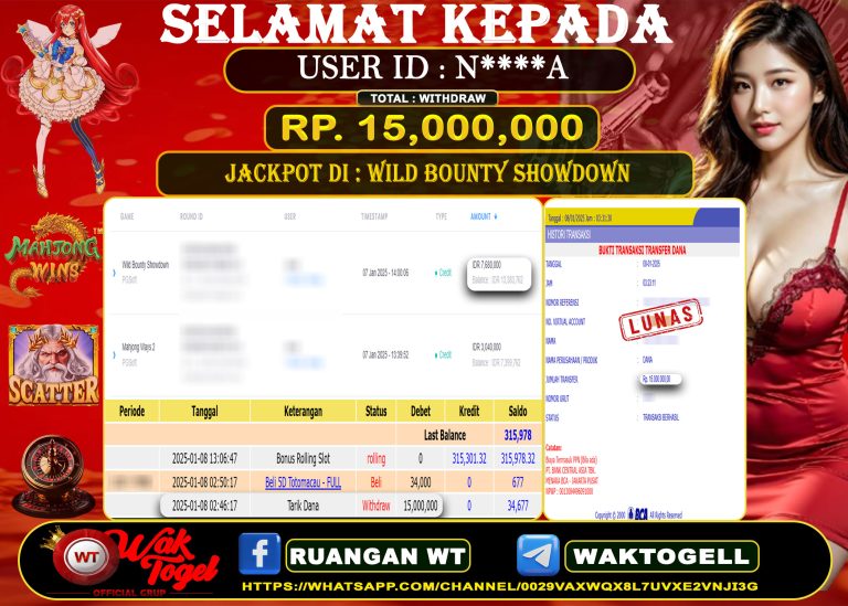 BUKTI PEMBAYARAN SLOT WAKTOGEL