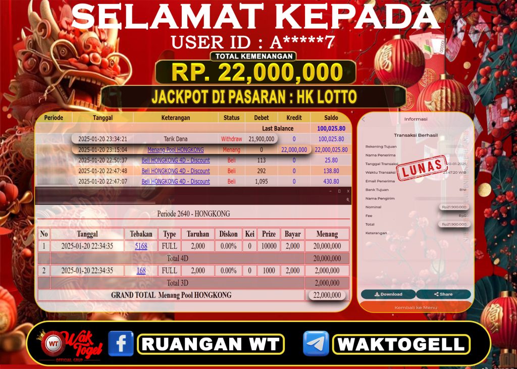 BUKTI PEMBAYARAN HONGKONG LOTTO WAKTOGEL