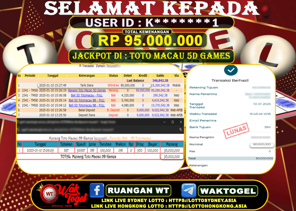 BUKTI PEMBAYARAN TOTO MACAU 5D WAKTOGEL