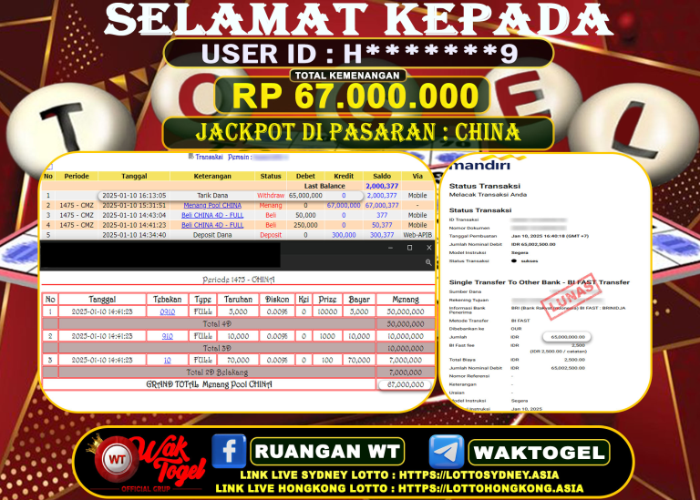 BUKTI PEMBAYARAN CHINA WAKTOGEL