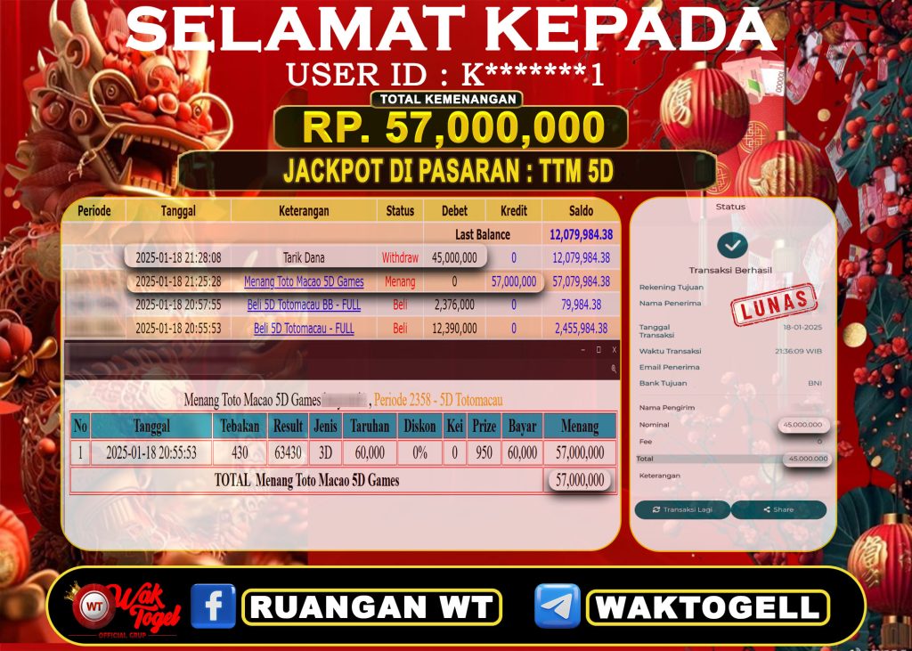 BUKTI PEMBAYARAN TOTO MACAU 5D WAKTOGEL